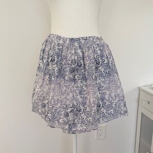 GAP Blue and White Paisley Skirt
